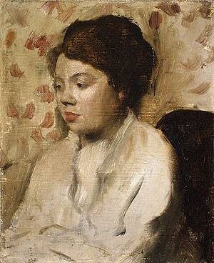 Edgar Degas, portret van een jonge vrouw, ca.1885 Edgar Degas, portret van een jonge vrouw, ca.1885