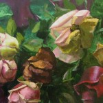 Ric's rozen, acryl op doek, 2007